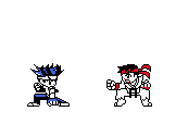 Kyo and Ryu Brawl!